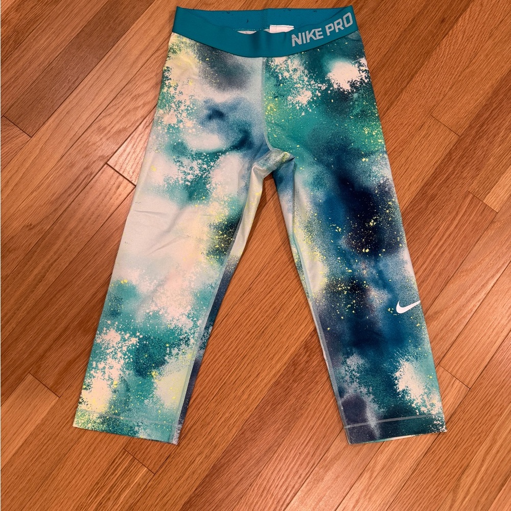 Nike Pro Teal and Navy Leggings